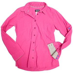 Patagonia Women's Pink Button Up Cotton Shirt US 4